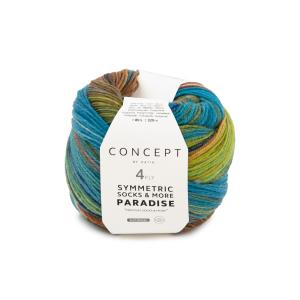 Symmetric socks & more Paradise 43 okra-grön-blå