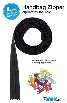 By Annie Zippers by the yard svart / multi