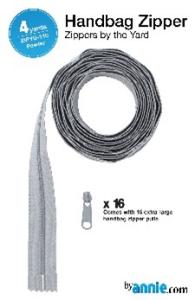 By Annie Zippers by the yard Pewter