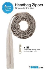 By Annie Zippers by the yard Natural