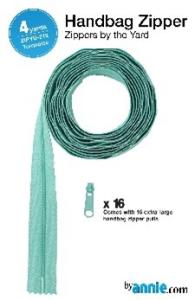 By Annie Zippers by the yard Turquoise