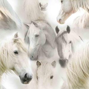 Trikå med Vita Hästar GOTS certifierat