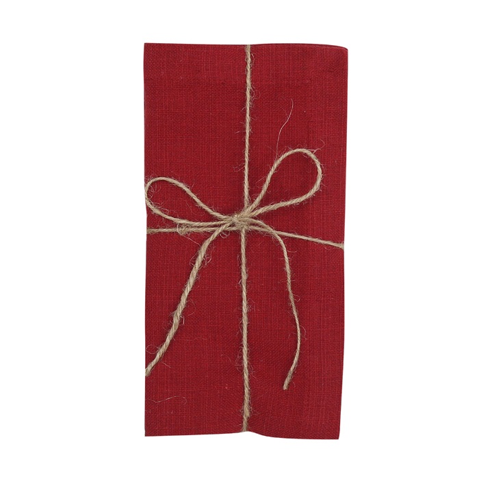 Meja, servett 2-pack, röd, återvunnet material 45x45cm