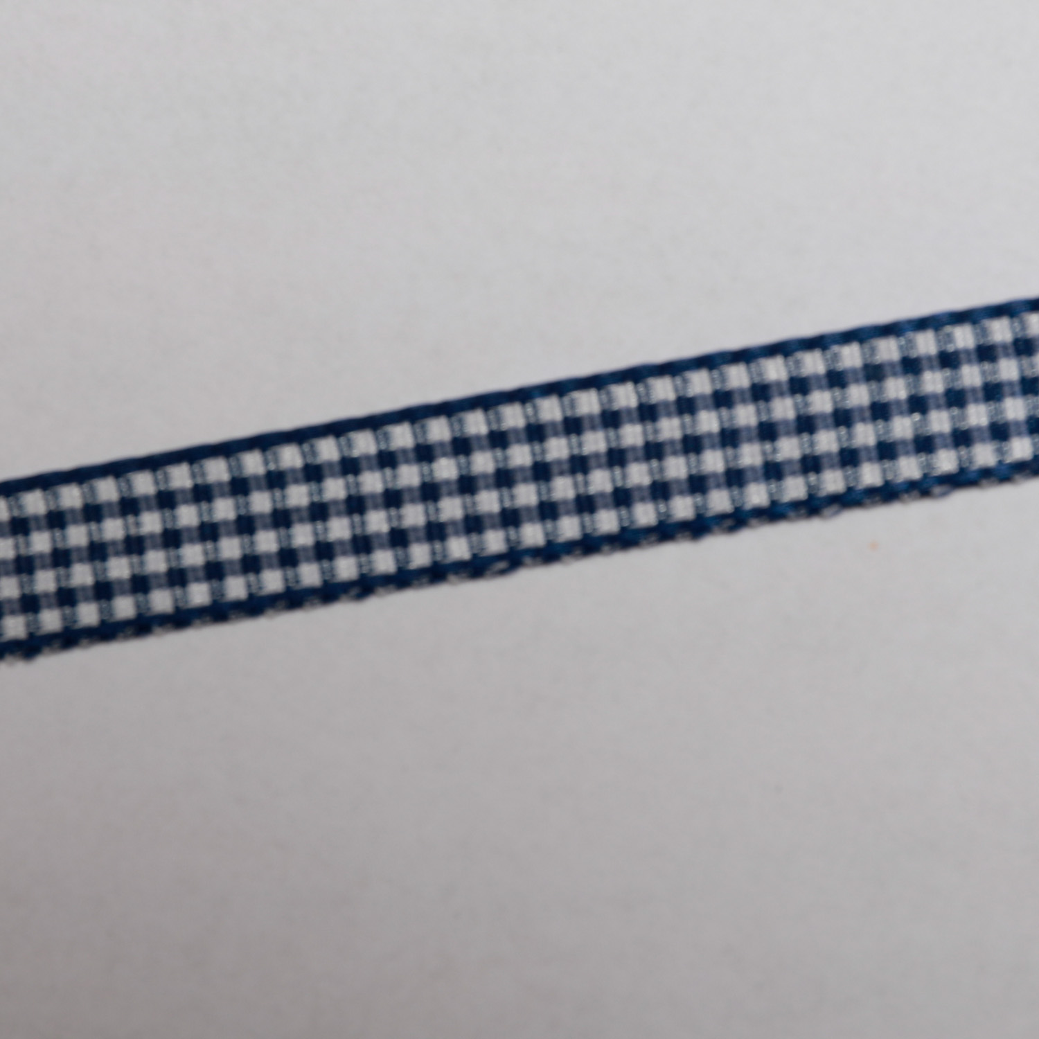 Dekorationsband rutig blå vit 10mm