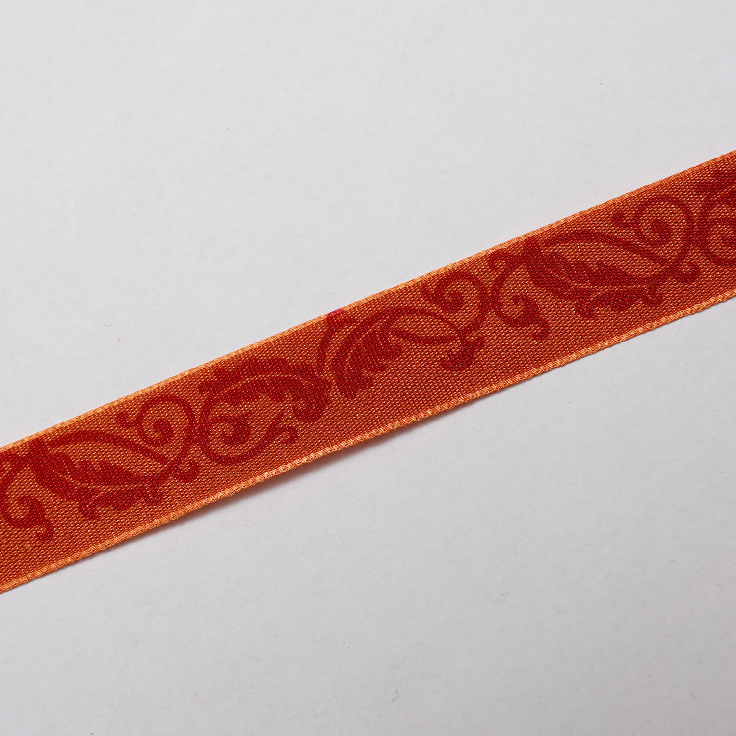 Dekorationsband taft orange blad 15mm