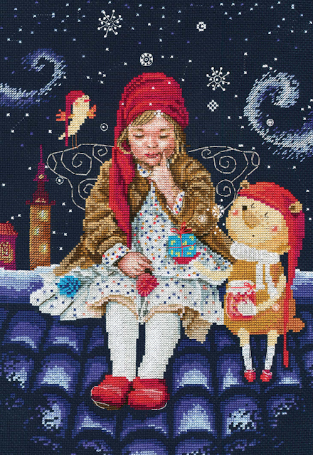 Broderi kit, Fairy Tales on the Roofs 25x35cm