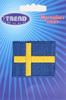 Brodyrmärke, "svenska flaggan"  55 x 30mm
