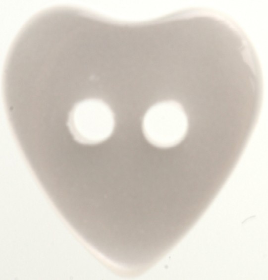 Knappask C, vit hjärtformad knapp 13mm, 8st
