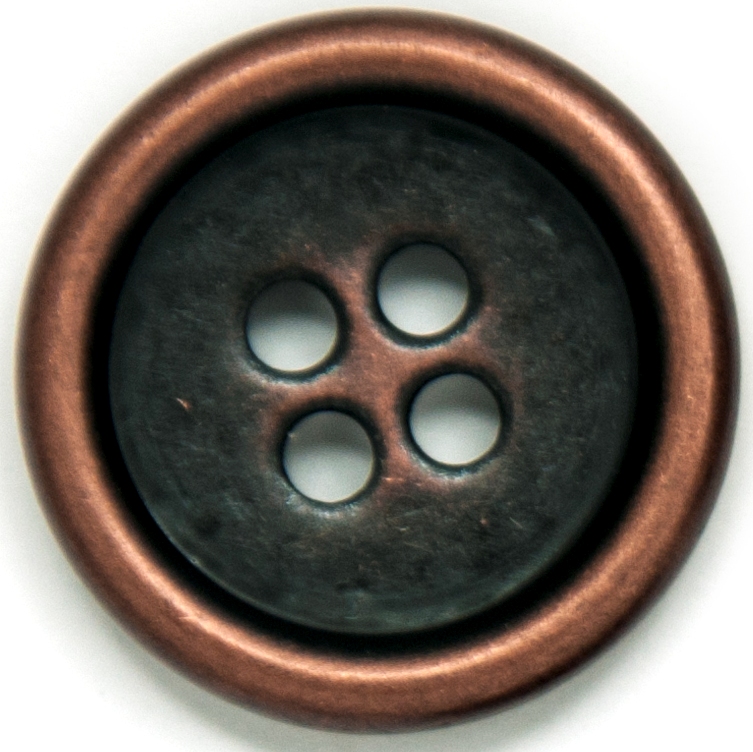 Knappask E, bronsknapp, 20 mm, 4 st