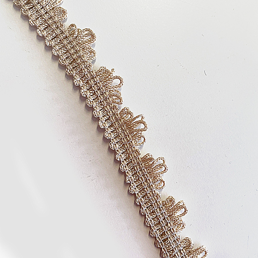 Dekorband beige, 10-15 mm