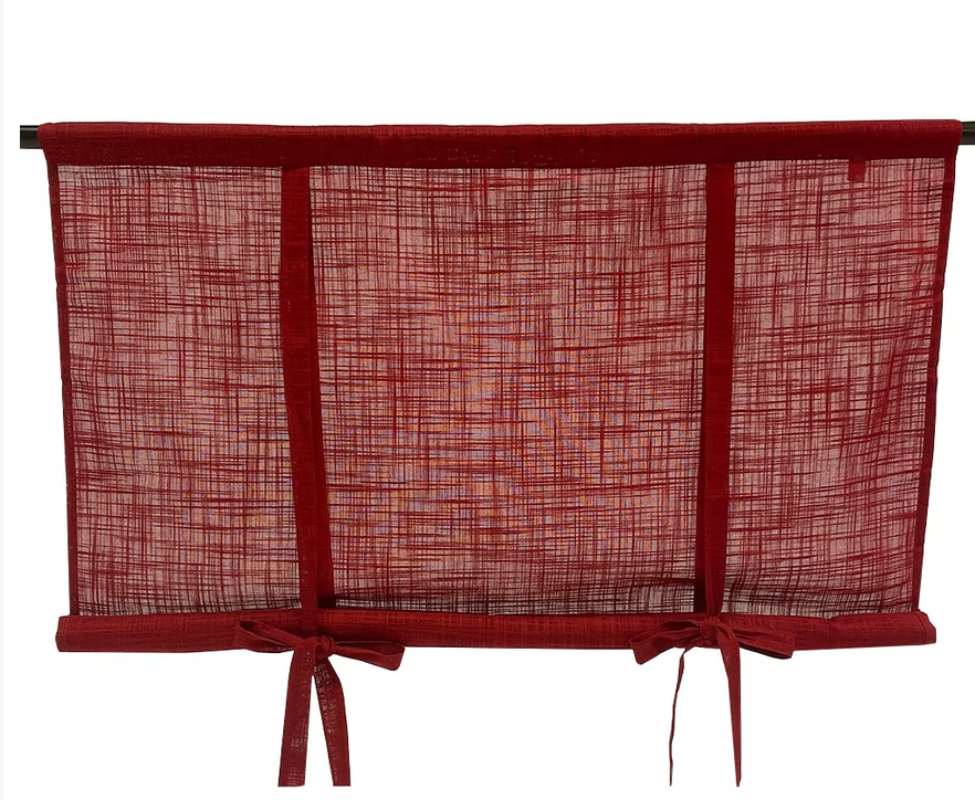 Rullupp-gardin "Norrsken" 100x100, röd