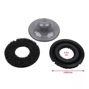 Hjulnavslipsats. Ø 200 mm. inner-Ø 85 mm. 3 delar