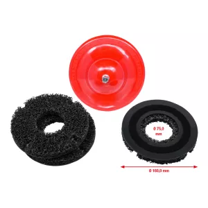 Hjulnavslipsats. Ø 160 mm. inner-Ø 75 mm. 4 delar