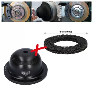 Aluminium- hjulnavslipsats. Ø 150 mm. inner-Ø 90 mm. 2 delar