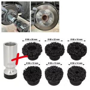 Pinnbult-hjulnavslipsats. Ø 50 / 60 mm. 7-delar