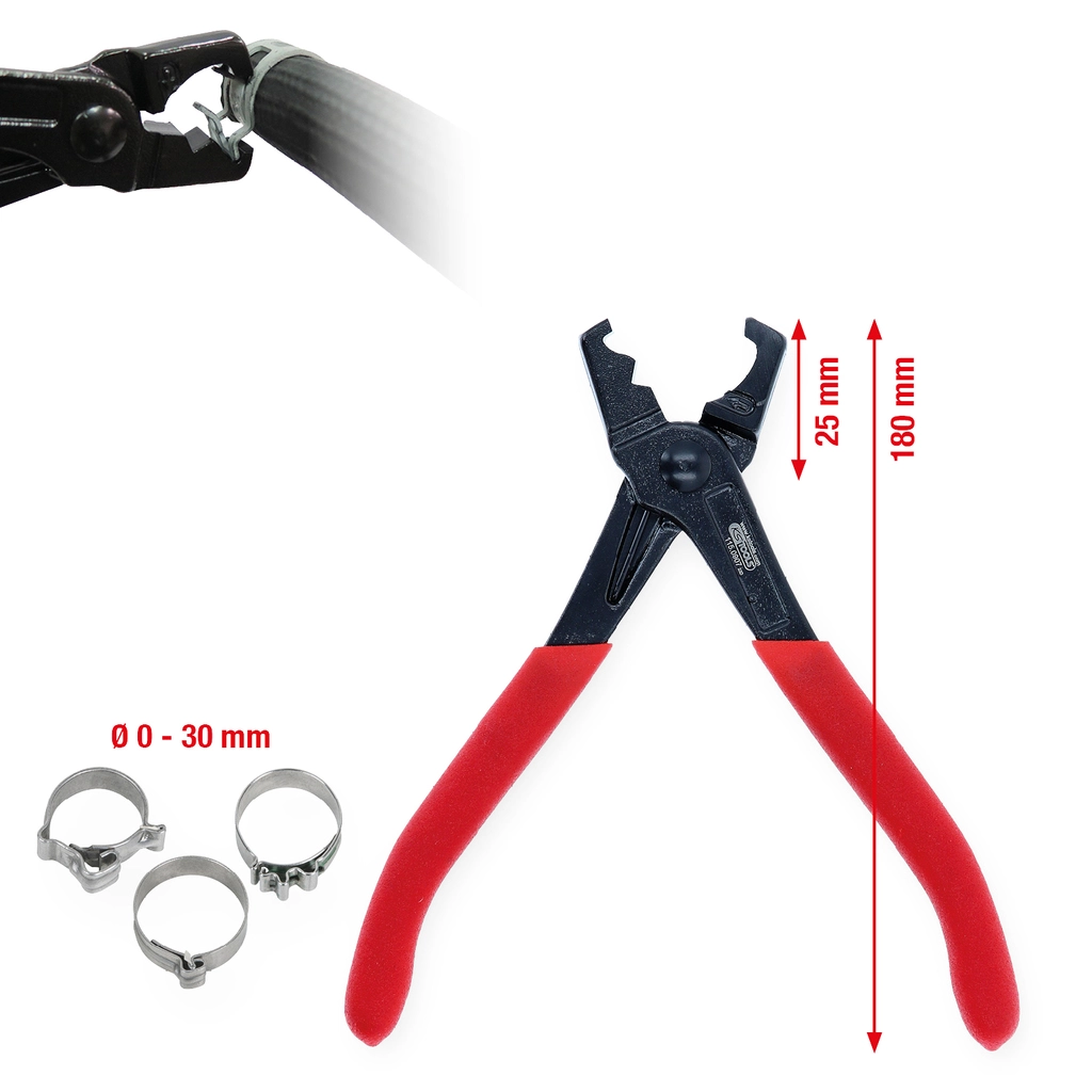 Slangklammertång för självlåsande klämmor