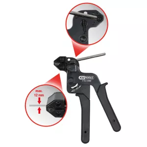 Fastspänningstång för ROSTFRITT STÅL buntband med kullås