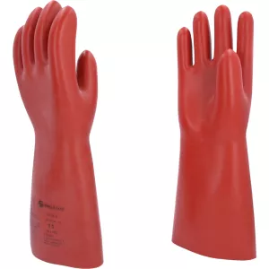 Elektriker-skyddshandske med mekaniskt och termiskt skydd. storlek 11. klass 3. röd
