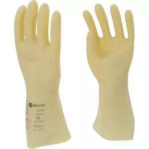 Elektriker-skyddshandske med skyddsisolering. storlek 12. klass 00. vit