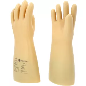 Elektriker-skyddshandske med skyddsisolering. storlek 10. klass 4. vit