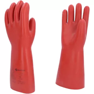 Elektriker-skyddshandske med mekaniskt skydd. storlek 11. klass 4. röd