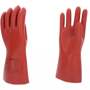 Elektriker-skyddshandske med mekaniskt och termiskt skydd. storlek 12. klass 1. röd