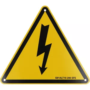 Varningsskylt-hybrid-blixt. aluminium. 200 mm