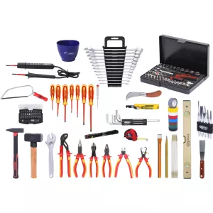 Premium verktygslåda för elektriker. nylonväska 132-delar