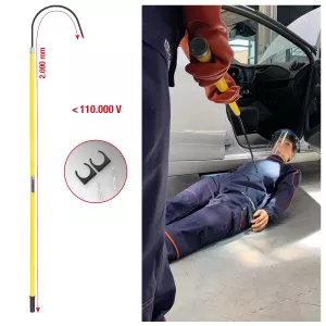 Isolerad räddningsstång. 2000 mm