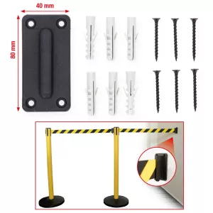 Vägghållare för avspärrningsrem