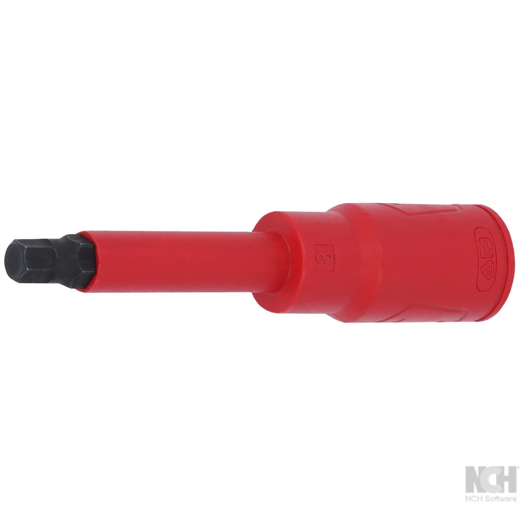 1/2" bitshylsa med skyddsisolering för insexskruvar. lång. 5mm