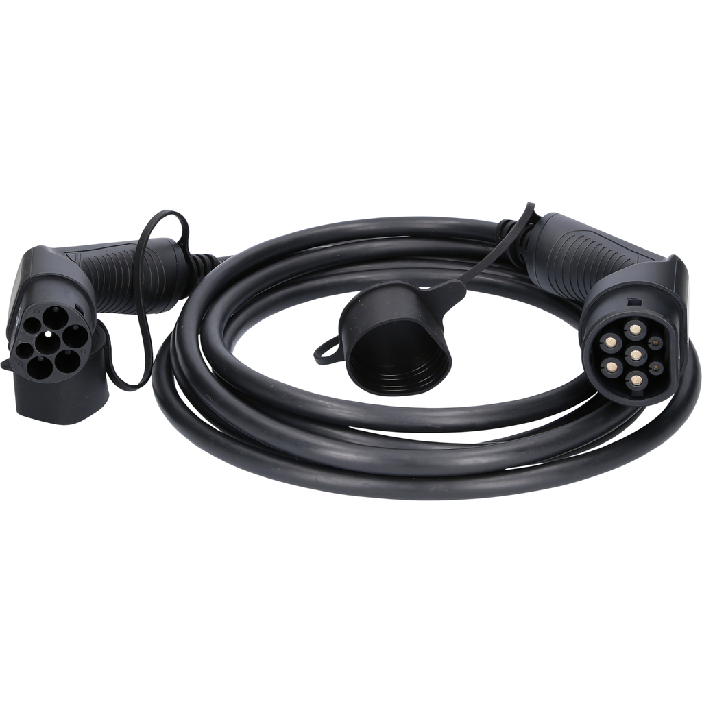 efuturo laddningskabel rak. typ 2 på typ 2-kontakt. trefas. upp till 11 kW. 16 A. 400 V. läge 3. 5 meter