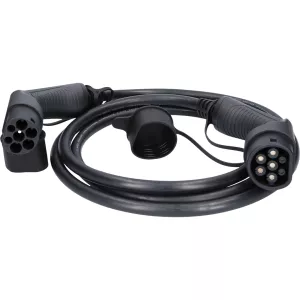 efuturo laddningskabel rak. typ 2 på typ 2-kontakt. trefas. upp till 22 kW. 32 A. 400 V. läge 3. 3 meter