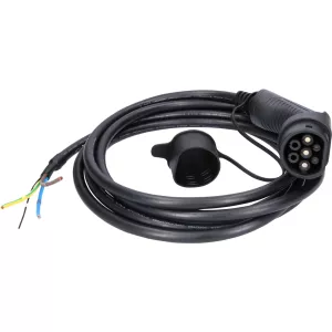 efuturo laddningskabel rak. öppen ände på typ 2-kontakt för anslutning till en Wallbox. enfas. upp till 7.4 kW. 32 A. 230 V. läge 3. 5 meter