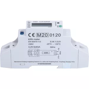 efuturo strömräknare för skena. MID-kalibrerad. enfas. 3.7 eller 7.4 kW