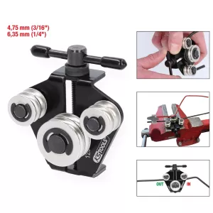 Bromsledningsriktverktyg/-bockverktyg. 4.75 mm (3/16“) + 6.35 mm (1/4“)