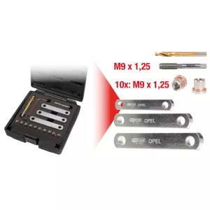 Gäng-reparationssats M9 x 1.25. 16-delar