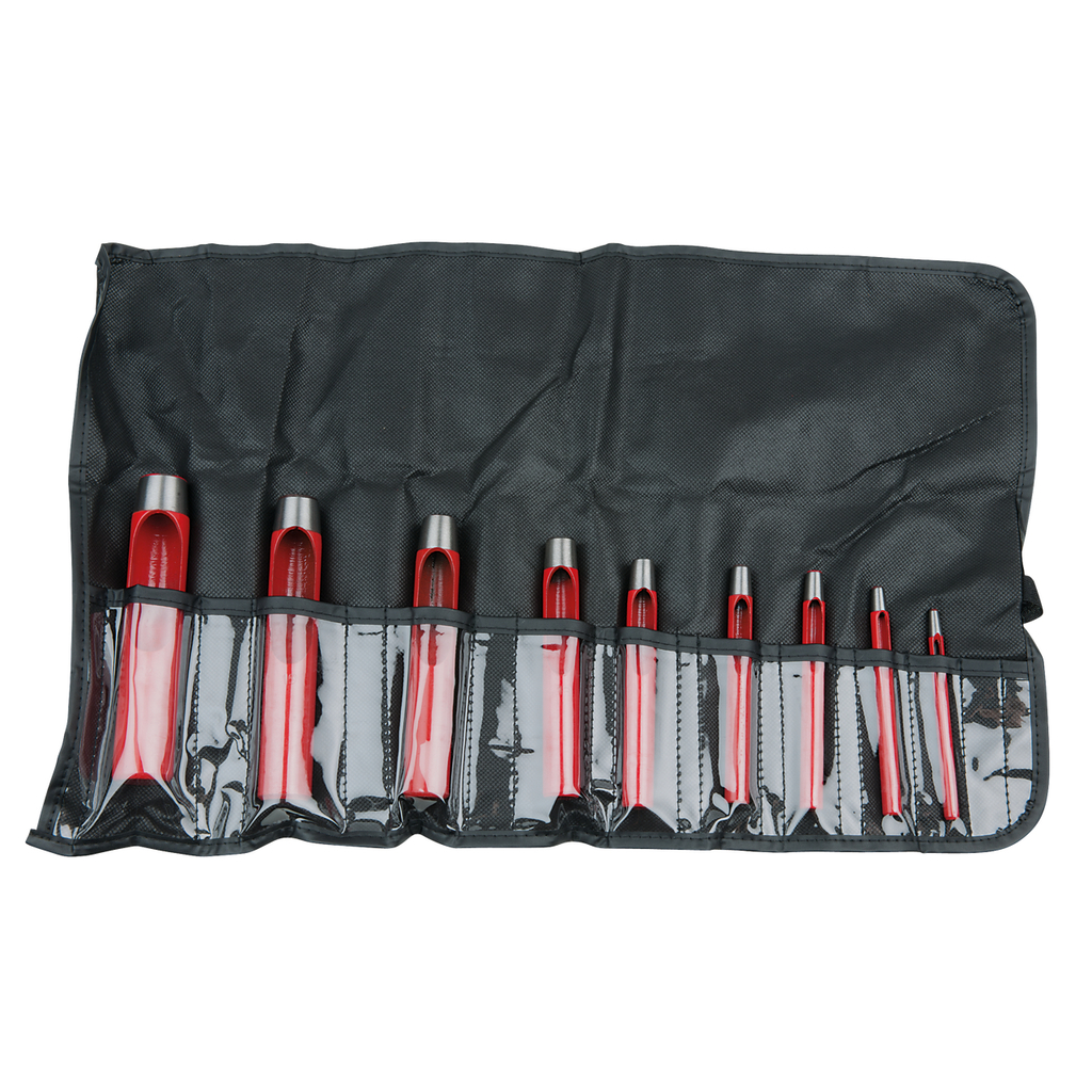 Rundhåljärn-sats. 9-delar