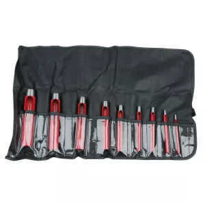 Rundhåljärn-sats. 9-delar