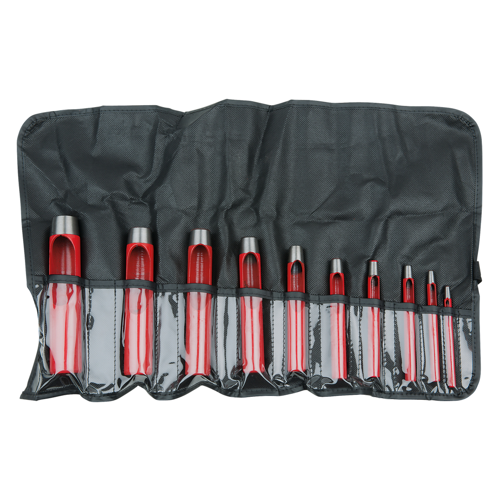 Rundhåljärn-sats. 10-delar