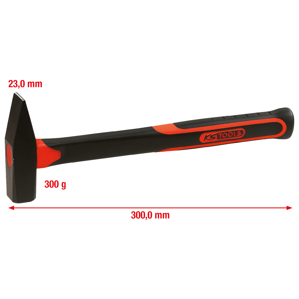 Hammare med glasfiberhandtag. 300g