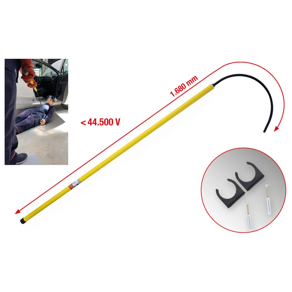 Isolerad räddningsstång. 1680mm