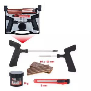 Däckvulkaniseringssats till motorfordon. 5 delar. 100 mm trådar