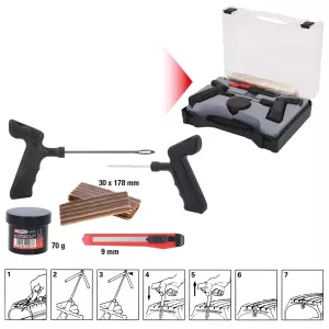 Däckvulkaniseringssats till nyttofordon. 5 delar. 178 mm trådar
