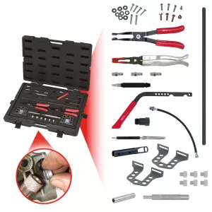 Ventil-monterings-och demonteringsverktygssats. 44-delar