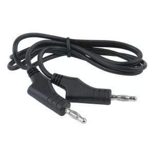 Mätledningsförlängning med dubbel kontakt och extra bussning 1.100mm (svart)