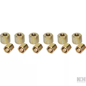 Låsmuttersats för injektorer/dieselmotorer. 12 delar