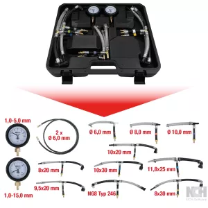 Bränsle lågtrycksdiagnos-sats. 14-delar