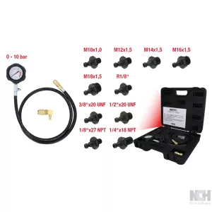 Oljetryck-kontrollenhet. 12-delar. 0-10bar