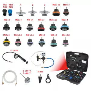 MASTER diagnos-servicesats för kylsystem. 25-delar